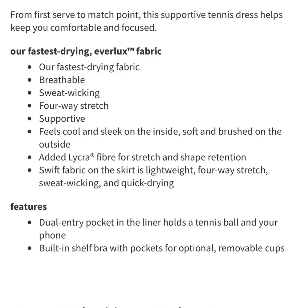 Lululemon Court Crush Dress